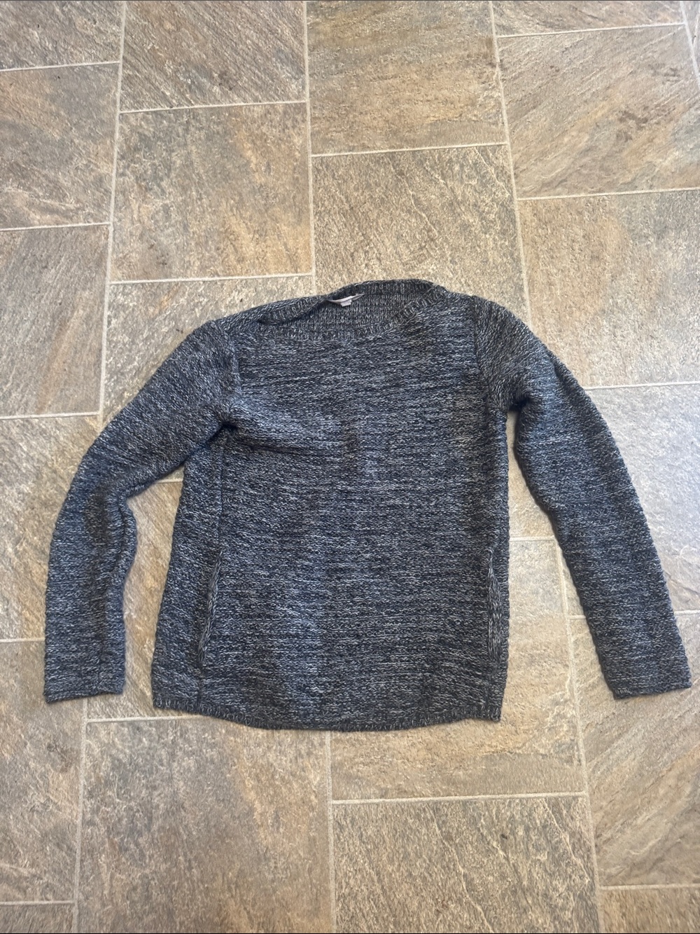 Athleta Women's Heathered Charcoal Crewneck Sweater
